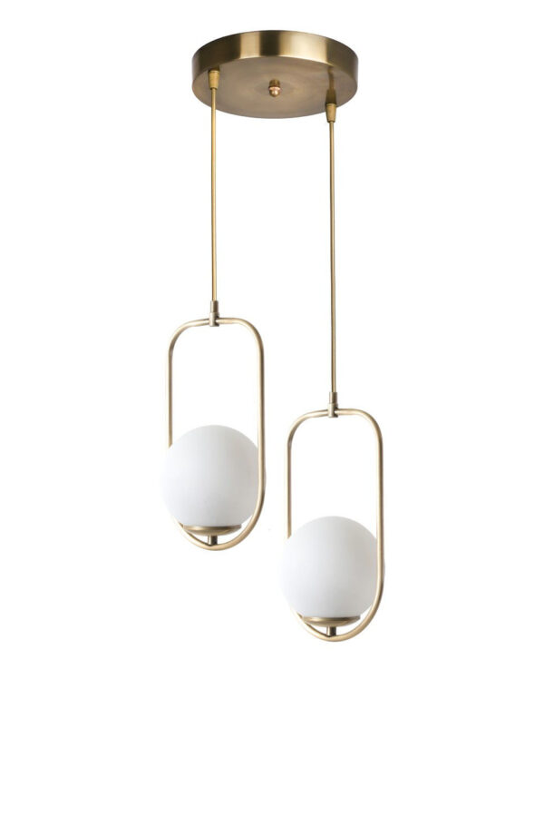 LUMI Ãpinal loftlampe - hvid og kobberfarvet metal